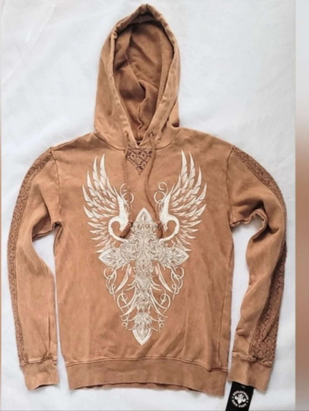 NWT! Buckle Affliction Summer Women's Studded Distressed Knit Canyon Hoodie XS